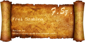 Frei Szabina névjegykártya