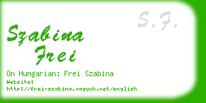 szabina frei business card